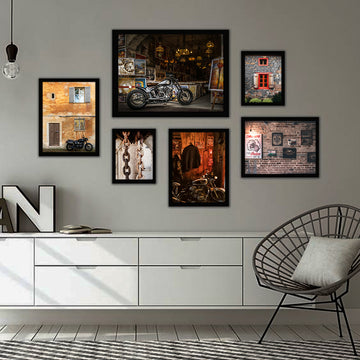 Artistically Designed Vintage Wall | 6 Piece Beautiful Wall Art