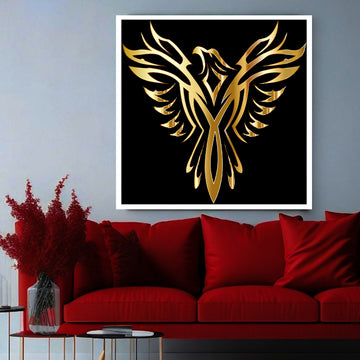 Awesome Gold Phoenix Bird - Creative Wall Art