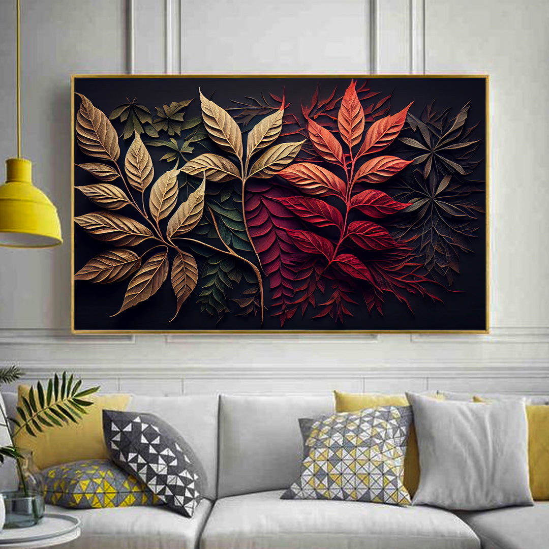 AI Generated | Aesthetic Leaf Wall Art