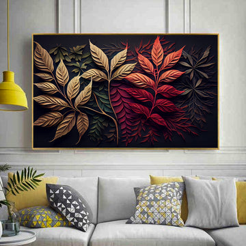AI Generated | Aesthetic Leaf Wall Art