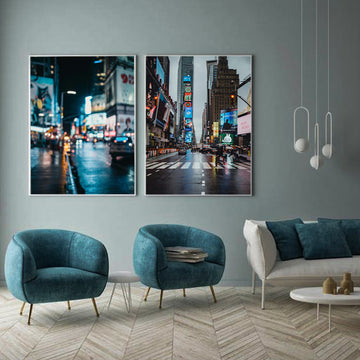 Shot of a City at Night | Premium HD Print on Acrylic Base | Amazing Wall Art