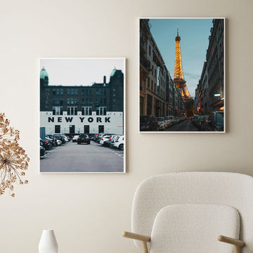 New York & Paris | Premium HD Print on Acrylic Base | Perfect Combo Wall Art