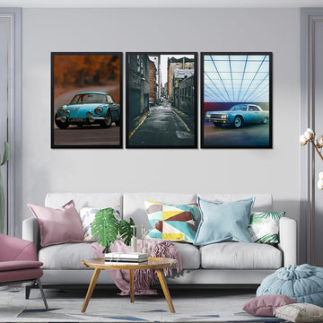 Innovative Set of Vintage Cars | Beautiful Wall Art