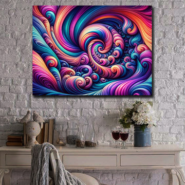 Colorful Trippy Psychedelic Design | Vibrant Abstract Art