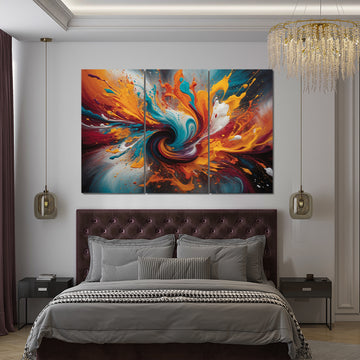 A Painting of a Wave with a Splash of Colors | Creative AI Wall Art