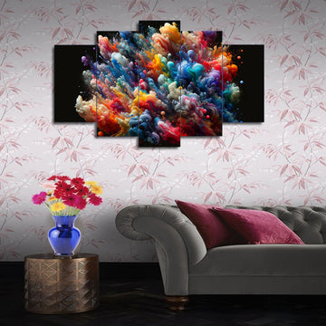 Chromatic Blast Colors | Artistic AI Wall Art