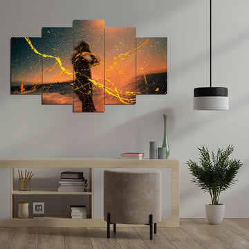 Visionary Shadow | 5-Panel Elegant Wall Art
