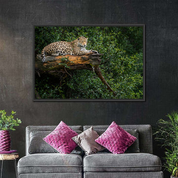 Leopard looking for Prey | Dense Forest Art