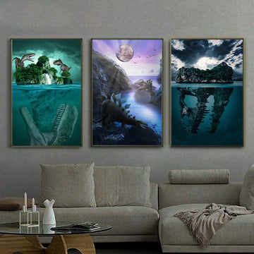 Creatively Pictured Animated Dinosaur | Kids Wall Art
