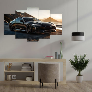 Classy Car Ride | Premium HD Print on Acrylic Base | AI Generated Beautiful Wall Art