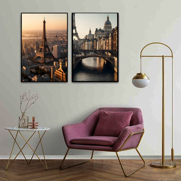Iconic View of Eiffel Tower Bridge | Premium HD Print on Acrylic Base | Paris City Wall Art