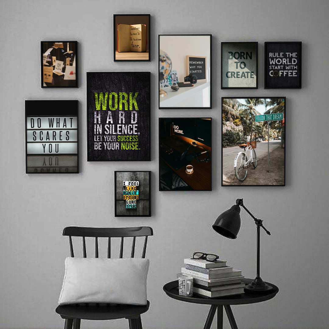 Wonderful Motivational Wall | Skillful Complete Wall Setup