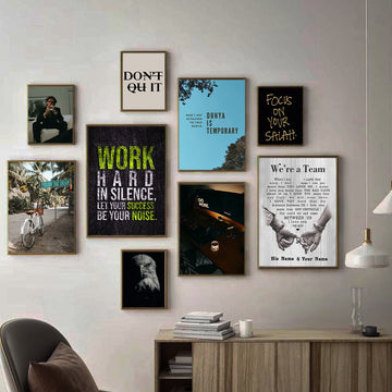 Work Hard | Beautiful Motivational Wall Setup