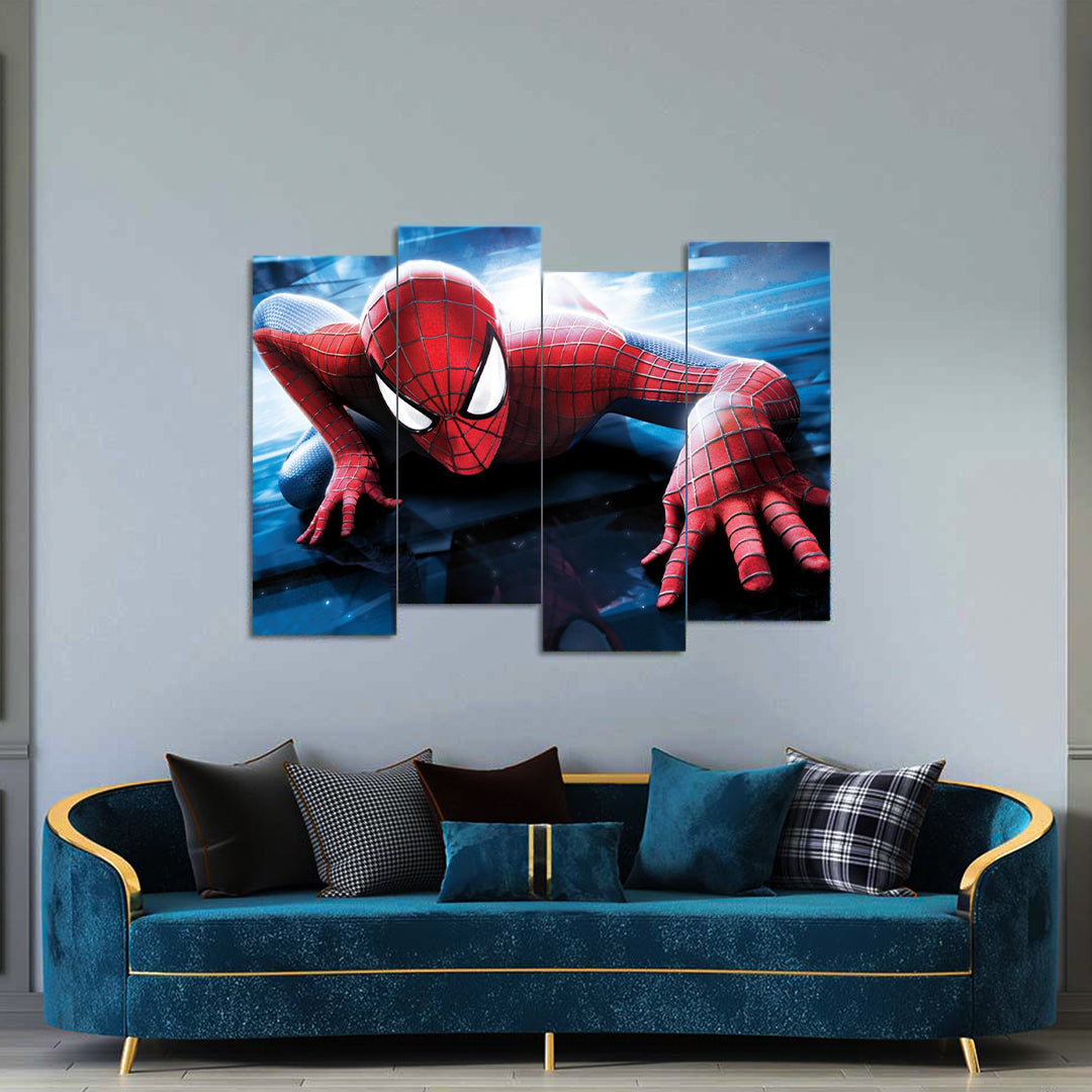 Spider Man | 4-Panel Kids Wall Art