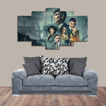 Peaky Blinders | All Time Favorite TV Series | 5-Panel Wall Art