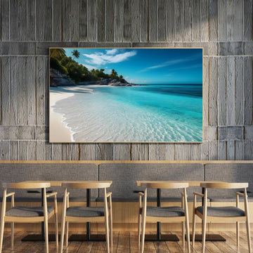 Stunning View of a Tropical White Beach | Admirable Wall Art