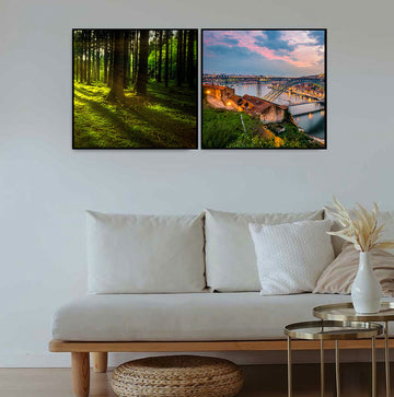 Porto Old Town with dense Forest | Beautiful Wall Art