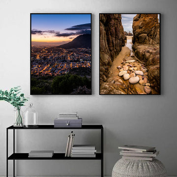 City of Cape Town with Rocks on the Beach | Breathtaking Wall Art
