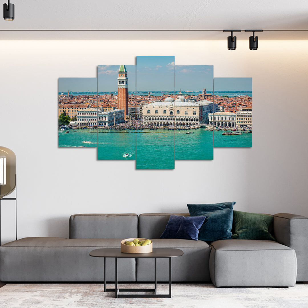 Fabulous View of Venice Italy | 5-Panel Wall Art